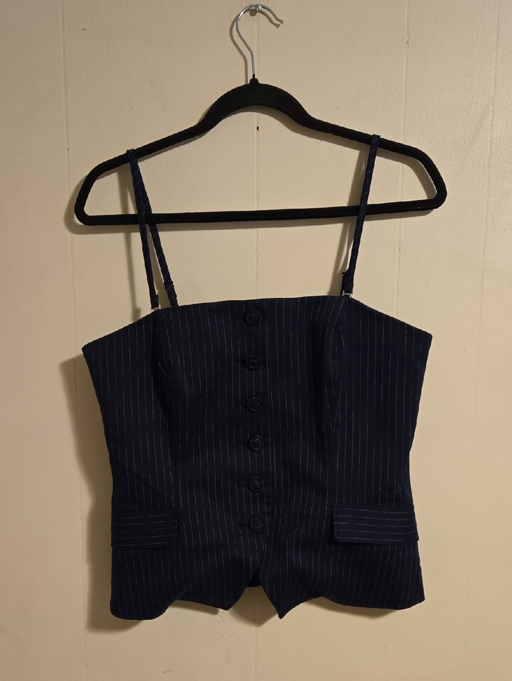 WHBM Pinstripe Bustier
